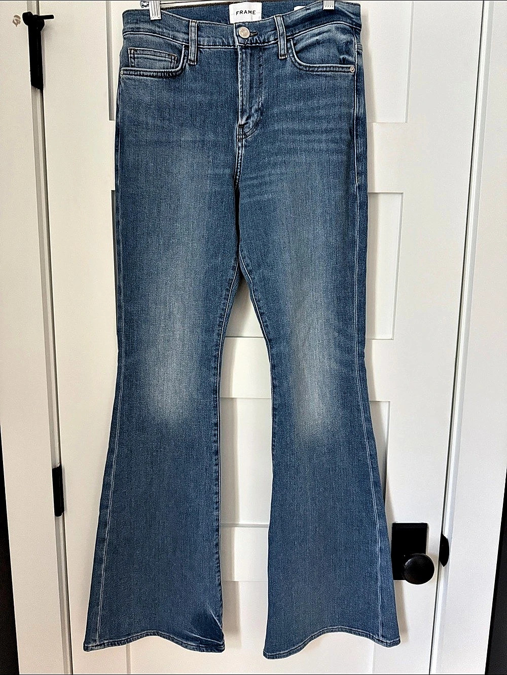 FRAME Le High Flare Jeans in Blue Waist 29 NWOT